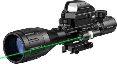 MidTen 4-16x50 AO Dual Illuminated Optics & Illuminated Reflex Sight 4 Holographic Reticle Red/Green Dot & Laser Sight - $51.99 w/code "MidTen06" + $10 Prime discount + FREE Shipping