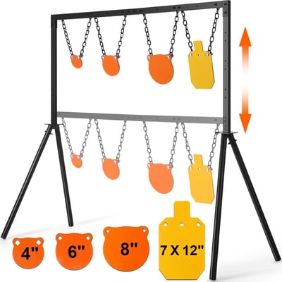 GADFISH Steel Target Stand System, 63" Adj Height AR500 3/8" Steel Target Complete Shooting Stand Kit - $178.99  + FREE Shipping