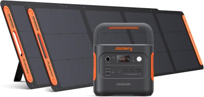 Jackery Solar Generator 2000 v2 with 2x200W Solar Panels, 2042Wh/2200W LiFePo4 Portable Power Station, 20ms UPS Home Backup, USB-C PD 100W Fast Charging for Power Outages, Emergencies, Camping & RVing - $1099 + FREE Shipping