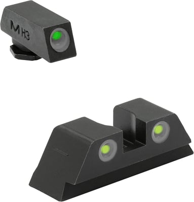 Meprolight Tru-Dot tritium night Sights set Compatible with Glock 19 17 20-25 26 27 28-35 37 39 43 43x 42 48, Green/Yellow - $58.88 + FREE Shipping