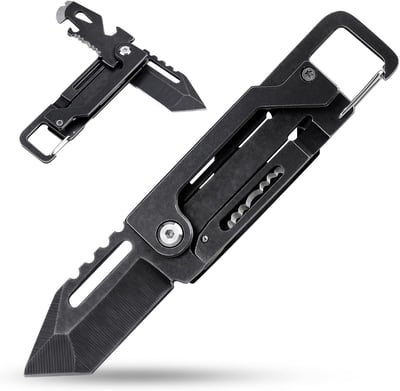Keychain Knife, EDC Multitool Key Chain Clip Box Cutter Can/Bottle Opener Screwdriver Wrench and Pry Tool - $14.39 + FREE Shipping