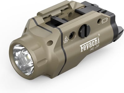 Feyachi HL-20 Pistol Light 1500 Lumen Upgrade LED Weapon Light Compact Rail Mounted Handgun Tactical Flashlight Rail Locating Keys for Picatinny, Sand - $27.27 + FREE Shipping