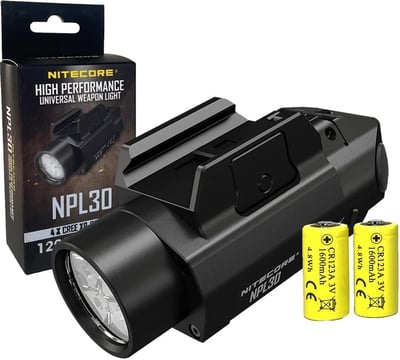 Nitecore Piston Rail Mount Light NPL30 - 1200 Lumen High Performance (NPL30 + 2X CR123A) - $89.95 (Free S/H over $25)