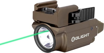 OLIGHT Baldr Mini 600 Lumens with Green Beam and White LED Combo, Magnetic USB Compact Rechargeable Tactical Flashlight with Adjustable Rail for G19, G45, Sig P320, and so on (Desert Tan) - $73.1 w/code: 2SPVXXNT + FREE Shipping