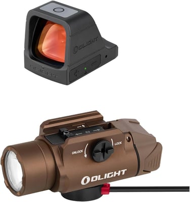 OLIGHT Osight 3 MOA Rechargeable Dot Open Reflex Sight with Charging Cover Bundles PL-3R Valkyrie Rechargeable Tactical Light - $180.98 + FREE Shipping