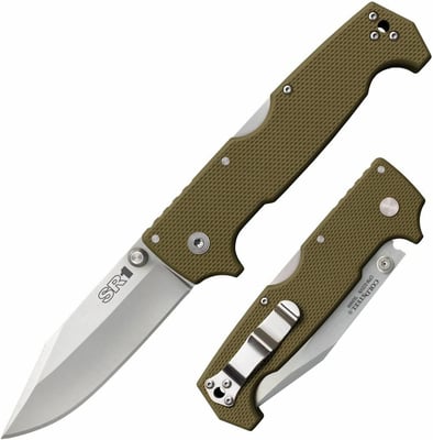 Cold Steel SR1 S35VN Steel 4" Blade G-10 Handle Tactical Self-Defense Folding Knife with Tri-Ad Locking Mechanism and Pocket/Belt Clip - $107.21 + FREE Shipping