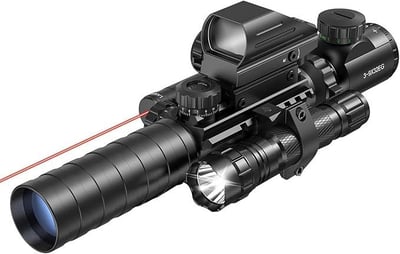 MidTen 3-9x32 Dual Illuminated Scope Optics & 4 Holographic Reticle Red/Green Dot & IIIA/2MW Laser Illuminated Reflex Sight & 20mm Mount - $64.79 w/code "8IGJ2RFG" + FREE Shipping
