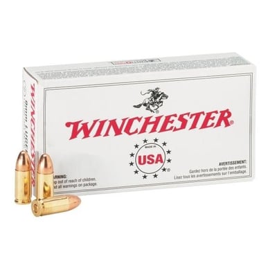 Winchester USA 40 S&W 165gr FMJFN Ammunition, 50 Round Box - USA40SW - $21.99