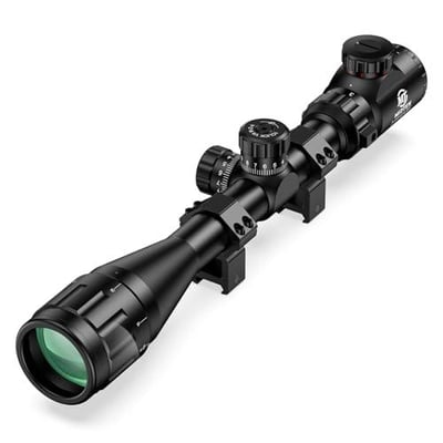 15% off Midten 3-9x40 AO Rifle Scope with Red and Green Illuminated Crosshair Reticle, Locking Turret, Zero Reset, 20mm Scope Rings, 1 inch Tube SFP Riflescope for .22 Caliber Rifles w/code Y46VPHPI + FREE Shipping