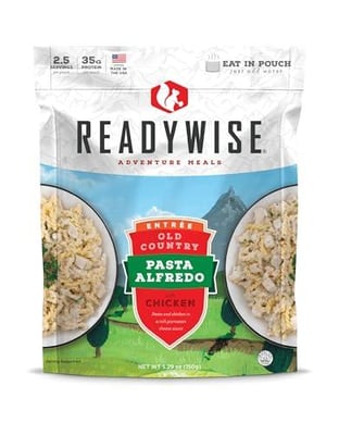 ReadyWise - Adventure Meal, Outdoor Pasta Alfredo With Chicken, 2 Servings, Pack of 1, Emergency Preparedness, Freeze Dried Food, MRE, Snack Pack or Emergency Food, Backpacking, Camping, Hiking, and, Survival Food - $5 + FREE Shipping