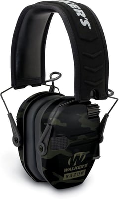 Walker's Razor Slim Ultra Low Profile Compact Design Adjustable Range Shooting Hearing Protection Electronic Earmuffs, Multi Cam Grey - $34.18 + FREE Shipping