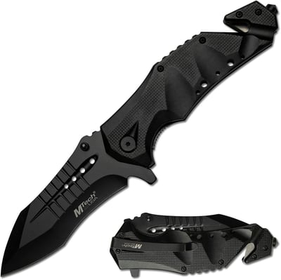 MTech USA MT-A845BK Spring Assist Folding Knife, Black Blade, Black Handle, 5-Inch Closed - $9.95 + FREE Shipping