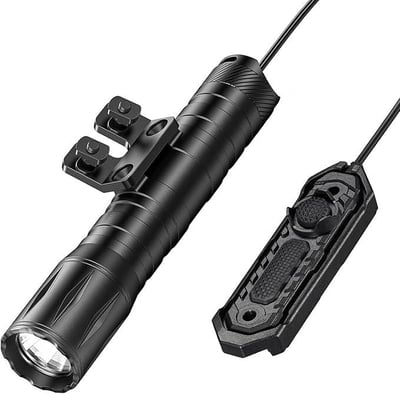 47% off EZshoot 1800 Lumens Rifle Light with Pressure Switch, Ar Flashlight for Rifle Compatible with M-Rail, Rifle Flashlight with Strobe Mode for Home Defense, Hunting w/code IOHFSFY5 - $34.99 + FREE Shipping