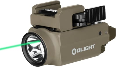 OLIGHT Baldr S FDE 800 Lumens Compact Rail Mount Weaponlight with Green Beam and White LED Combo, Magnetic USB Rechargeable with 1913 or GL Rail, Battery Included - $87.71 + FREE Shipping