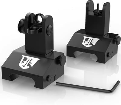 Flip Up Backup Battle Sights by Ozark Armament Picatinny Mount Co-Witness Iron Sights BUIS - $19.99 + FREE Shipping