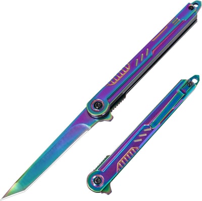 FUNBRO EDC Pocket Knife 7CR13Mov Steel Tanto Blade, Slim Survival Knife with Clip and Liner Lock, Window Breaker - $7.99 (coupon price) + FREE Shipping