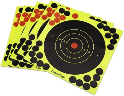 100 Pcs 8" Self Adhesive Splatter & Reactive Shooting Targets for Gun-Pistol-Rifle-Airsoft-Pellet Gun- Air Rifle (100 pcs) - $23.99 + FREE Shipping