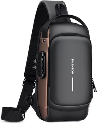 Sling Bag for Men Anti-theft Crossbody Bag - PU Leather Crossbody Shoulder Bag - Chest Bag for Daily use - $12.99 + FREE Shipping