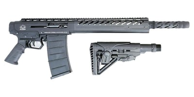 Black Aces Pro M-AR Semi Automatic Magazine Fed 12 Gauge Shotgun, Black - BATMAR - $379.99 