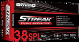 Ammo Inc Streak Visual (RED), 38 Special, 158gr, Total Metal Case, 50 Rds - - $18.41