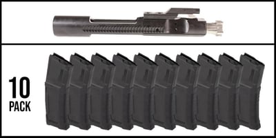 BCG + Mag Bundle: MMC Armory AR-15 5.56/.223/.300/.350 Nickel Boron Bolt Head w/ Nitride Bolt Carrier + 10 - Pack Strike Industries AR-15 32 Round Magazine - $199.99 (FREE S/H over $120)