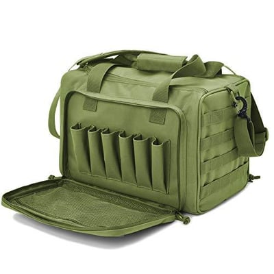 Tactical Gun Shooting Range Bag, Deluxe Pistol Range Duffle Bags (Green) - $23.99 + FREE Shipping