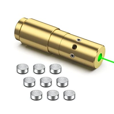 RAYTICE Green Laser Bore Sight 9mm with 9 Sets Batteries - 14.44 w/code "YMZF8IZV" (Free S/H over $25)