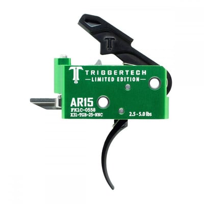 TRIGGERTECH - AR-15 Trigger Black Curved, Green Housing 2-5lbs - $154.99 after code "TAG"