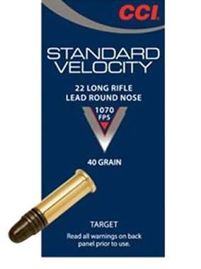 CCI Standard Velocity .22 LR 40 gr LRN - Box of 50 - $3.99