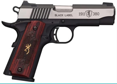 Browning 1911-380 Black Label Medallion Pro Compact 380 ACP 3.63" 8+1 Black - $657.79 (Add To Cart)