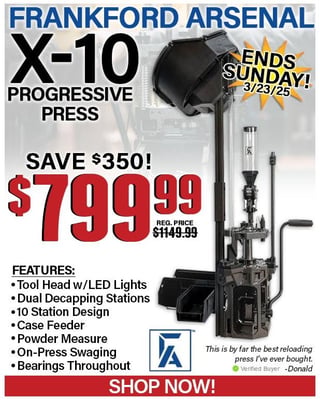 Frankford Arsenal X-10 Progressive Press With Case Feeder - $799.99