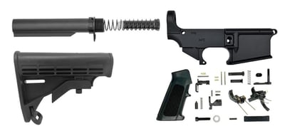 AR-15 80% Lower Receiver Build Kit – Anodized Black with Fire / Safe Markings - $101.21 after code: SEPT10 