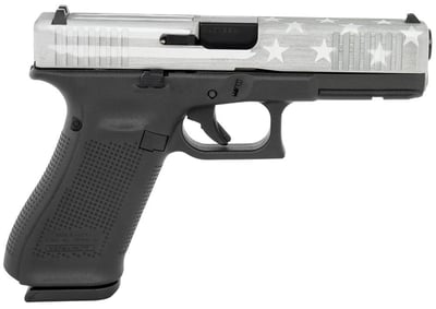 Glock 22 GEN5 40SW 3-15RD BLACK / COYOTE BATTLE WORN FLAG CERAKOTE - $649.99 (Free S/H on Firearms)