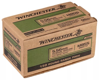 Winchester USA White Box Bulk Ammo - 5.56x45mm NATO - 150 Rounds - $89.99 w/Free Ship to Store