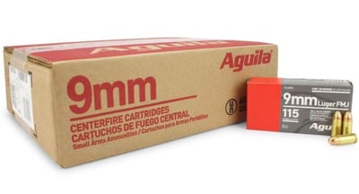Aguila 9mm 115 Gr FMJ - 1000 rd - $238.25 w/ code: 5PTODAY 