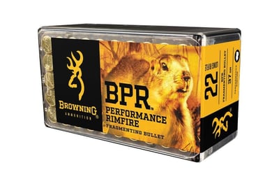 Browning Performance Rimfire BPR 22LR 37gr Fragmenting 50 Rnd - $9.71