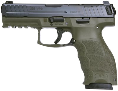 Heckler & Koch VP9 9mm 4.1" (2) 17+1 FS OR OD Green Pistol - $538.88 