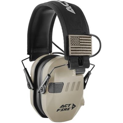 ACT FIRES Shooting Ear Protection for Gun Range, Active Noise Reduction NRR 23dB, Shooting Ear Muffs Hearing Protection (Coyote Brown) - $22.94 + FREE Shipping