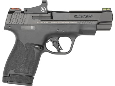 Smith & Wesson PC M&P 9 Shield Plus Pistol 9mm Luger 4" Barrel 10/13-Round Black with Crimson Trace Red Dot - $809.99 Shipped