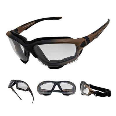 SOL PRO Powersports Safety Glasses Riding Goggle, Anti-fog, Wrap around, Windproof, Hunting, Mowing - $13.24 + FREE Shipping