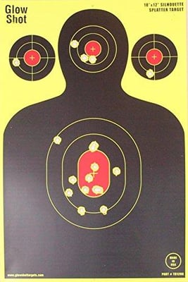 GlowShot 10″ Heavy Card Reactive Splatter Shooting Targets, Multi