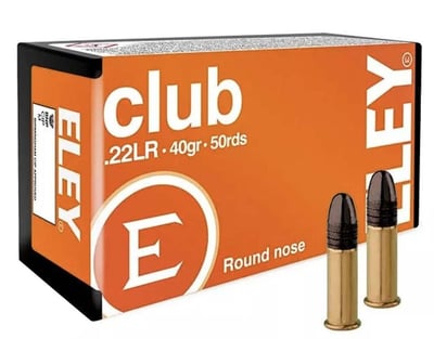 Eley Club Round Nose .22LR 40gr. 50 Rounds - $7.99