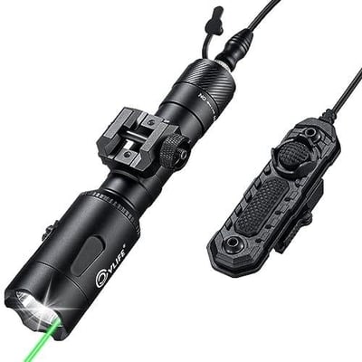 CVLIFE 1680 Lumens Laser Light Combo for Picatinny Rail Mount, USB Rechargeable Pressure Remote Switch Included - $64.99 w/code "JC2IS85O" (Free S/H over $25)