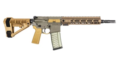 PSA Sabre-15 Forged 11.5" 5.56 Pistol w/Rifle Speed Gas Block and SBA-4 Brace, Moss Green - $1044.99 