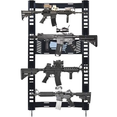 Gun Rack Wall Mount Horizontal Heavy Duty Steel Adjustable Gun Racks with 10 Mounting for Tactical Vest Gear Display, Hold up to 5 Rifle Compound Bow Carbine - $39.99 + FREE Shipping