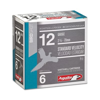 Aguila Standard Velocity 12 Ga. Shotshells, #6 25 rounds - $6.49 (Free S/H over $99)