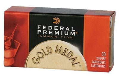 Federal Premium Gold Medal Target Ammunition, 22 Long Rifle 50 Rnd - $6.44