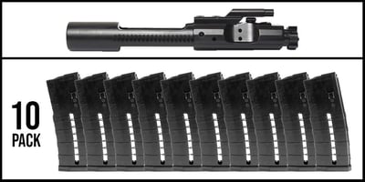 BCG + Mag Bundle: 10-Pack JE Machine Tech 3rd Gen .223/5.56, 30 Round Capacity + Recoil Technologies AR-15 5.56/.223/.300/.350 Complete Bolt Carrier Group - $134.99 (FREE S/H over $120)