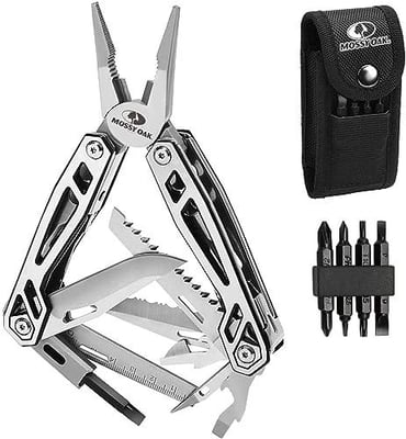 MOSSY OAK Multitool, 21-in-1 Stainless Steel Pocket Knife with Screwdriver Sleeve, Self-locking Pliers with Sheath-Perfect for Outdoor, Survival, Camping, Hiking, Simple Repair - $21.99 (Black Friday Deal) + FREE Shipping