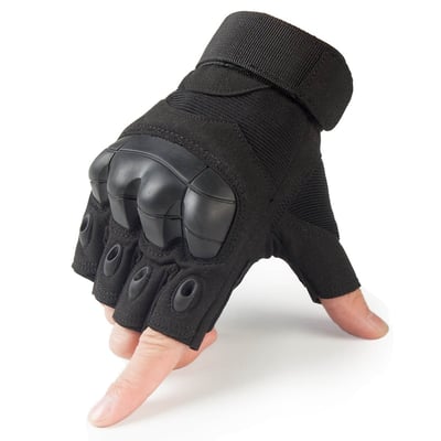 Tactical Gloves Fingerless Hard Rubber Knuckle Half Finger - $8 (Free S/H over $25)
